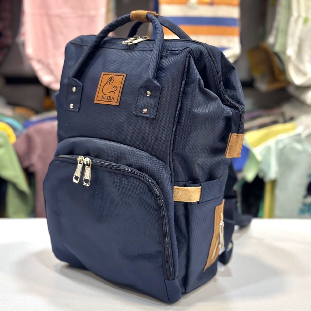 کیف(ساک) لوازم مادر الیرا elira مدل کوله ای رنگ سورمه ای