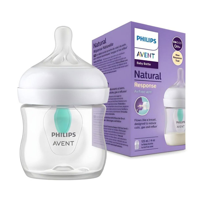 شیشه شیر طلقی ۲۶۰ میل نچرال فیلیپس اونت philips avent با آنتی کولیک ۱۰۰٪