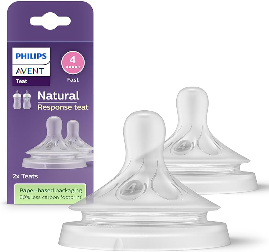 سرشیشه نچرال 2 عددی شماره 4 (4 قطره) فیلیپس اونت philips avent مناسب 3 ماه به بالا