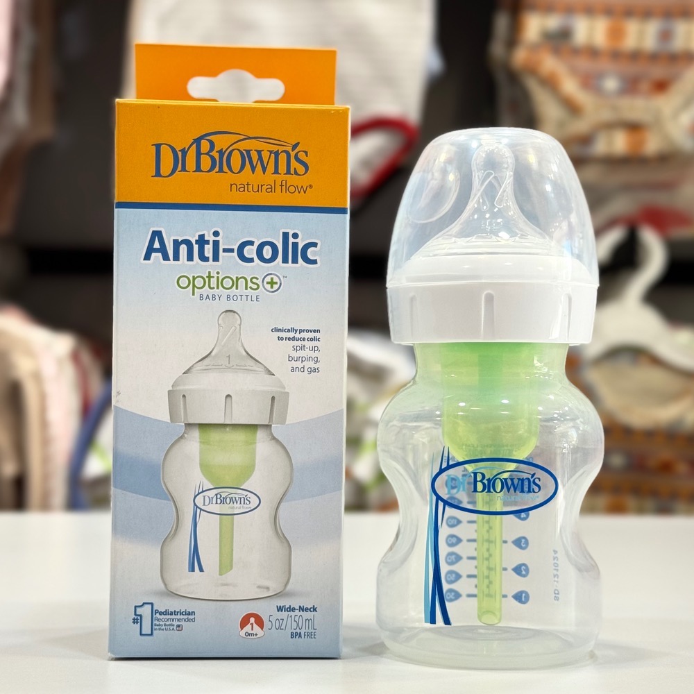 شیشه شیر طلقی ۱۵۰ میل عریض دکتر براون(براونز) Dr browns با سرشیشه پهن ۱ قطره