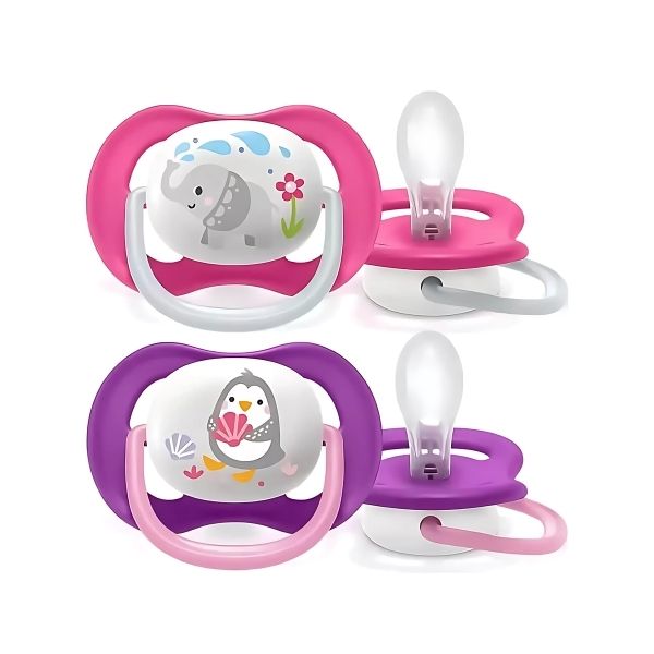 پستانک ارتودنسی بادامی دونه ای ۶تا۱۸ ماهگی الترا ایر فیلیپس اونت philips avent کد scf080/۸۰