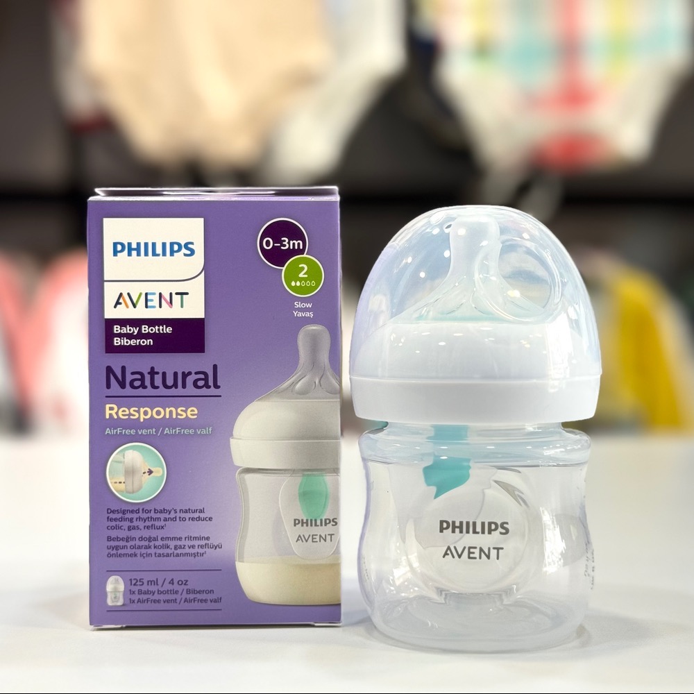 شیشه شیر طلقی ۱۲۵ میل ریسپانس نچرال فیلیپس اونت philips avent