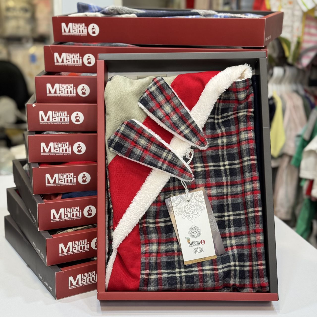 پتو نوزاد و کودک دورپیچ کلاه دار مدل پیچازی مامی لند mamiland طرح خرگوش