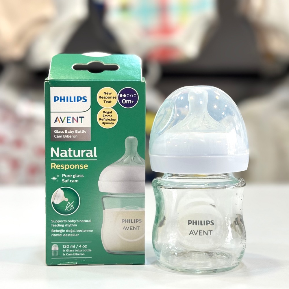 شیشه شیر پیرکس 120 میل نچرال با سرشیشه 2 فیلیپس اونت philips avent