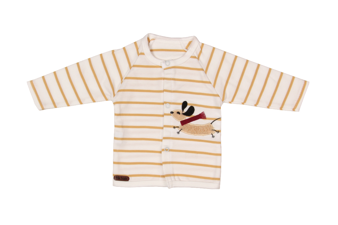 مانتو (بلوز جلو دکمه دار) طرح سگ پا کوتاه پسرانه لباس خانگی برند تیک تاک برگ سبز(آشور)