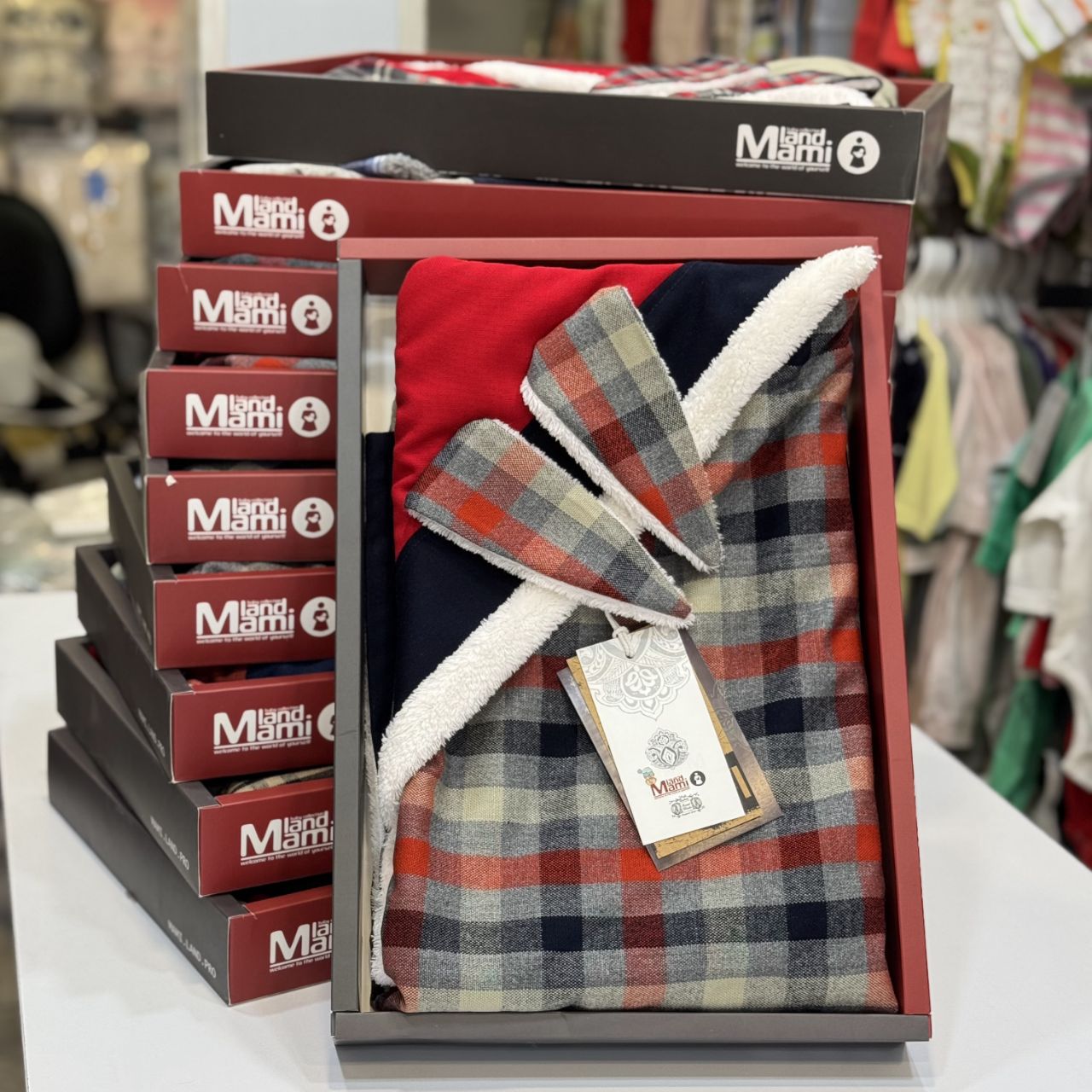 پتو نوزاد و کودک دورپیچ کلاه دار مدل پیچازی مامی لند mamiland طرح خرگوش