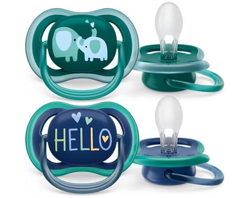 پستانک ارتودنسی دو عددی بادامی مثبت ۱۸ ماهگی فیلیپس اونت philips avent کد scf349/18