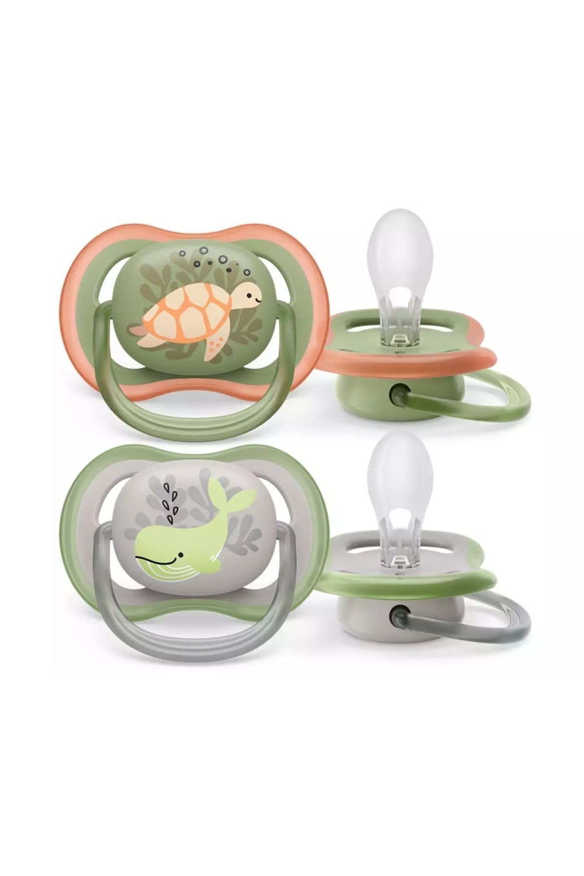 پستانک ارتودنسی بادامی دوتایی ۶تا۱۸ ماهگی الترا ایر فیلیپس اونت philips avent کد scf085/60