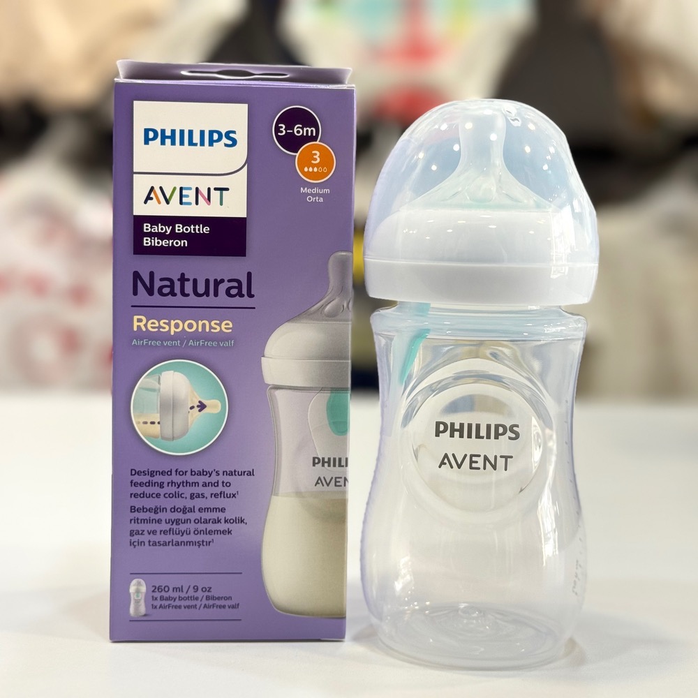 شیشه شیر طلقی ۲۶۰ میل ریسپانس نچرال فیلیپس اونت philips avent
