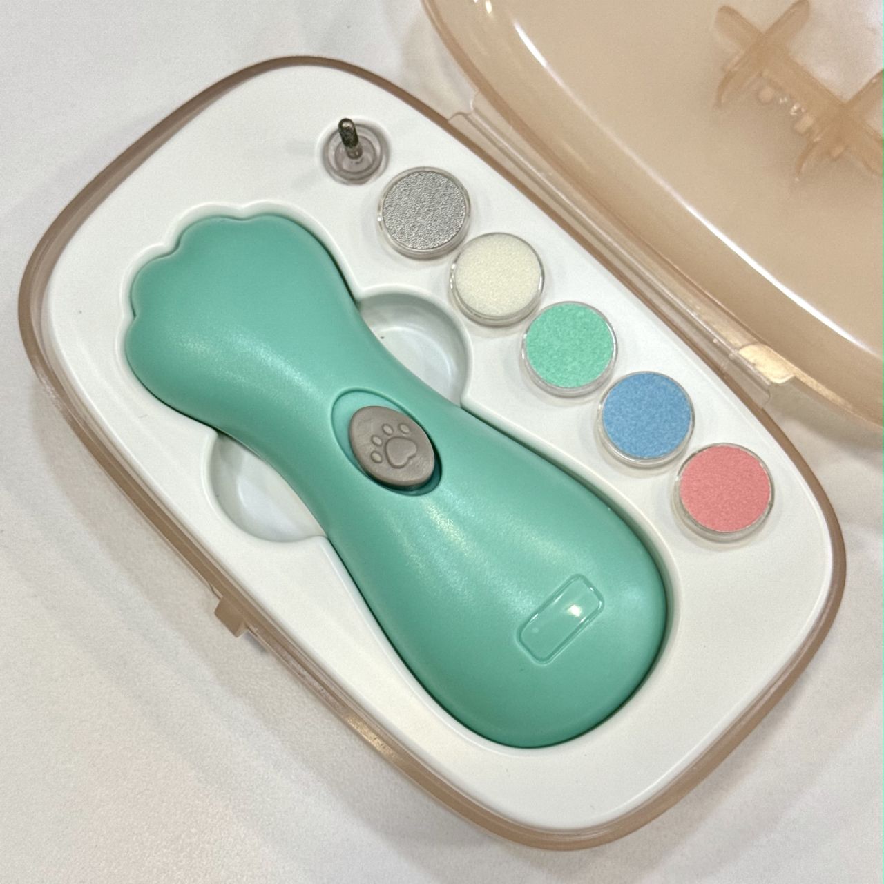 سوهان و ناخنگیر برقی نوزاد مدل پنجه گربه کیدیلو kidilo سبز