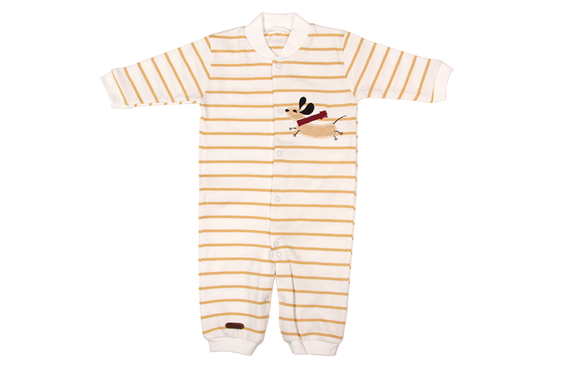 سرهمی طرح سگ پا کوتاه پسرانه لباس خانگی برند تیک تاک برگ سبز(آشور)